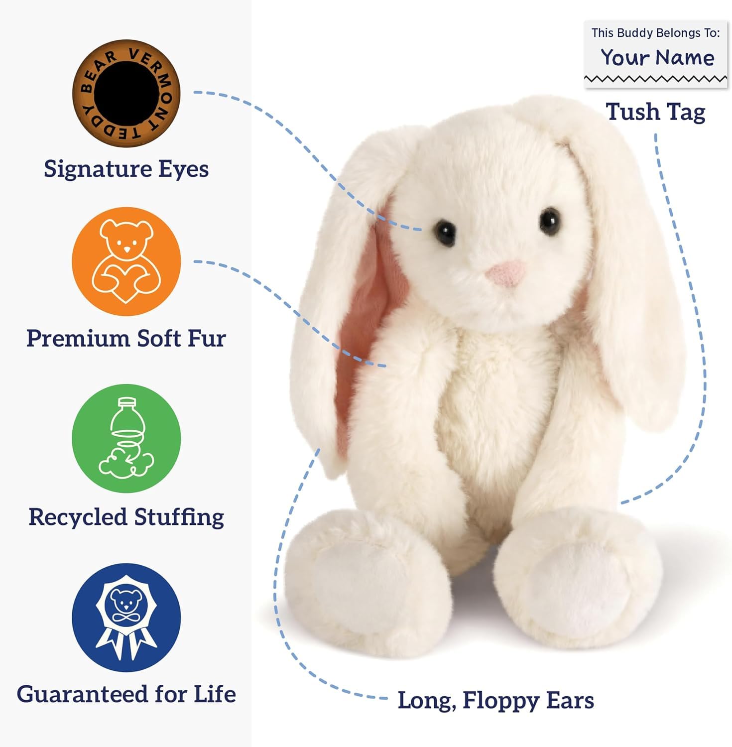 Vermont Teddy Bear Axolotl Stuffed Animal 12 Inch | Soft Cute Axolotl Plush Toy | Designed with Love in the USA | 100% Recycled Stuffing | Stuffed