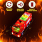 Zetz Brands Fire Truck Toy for Boys, Girls, Kids, w/ 4D LED Lights, Toddlers - Age 3+ Fire Engine Push Toy Car for Little Fireman Real Firetruck Siren