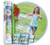 WOWmazing Giant Bubble Wands Kit: (4-Piece Set) | Incl. Wand, Big Bubble Concentrate and Tips & Trick Booklet | Outdoor Toy for Kids, Boys, Girls |