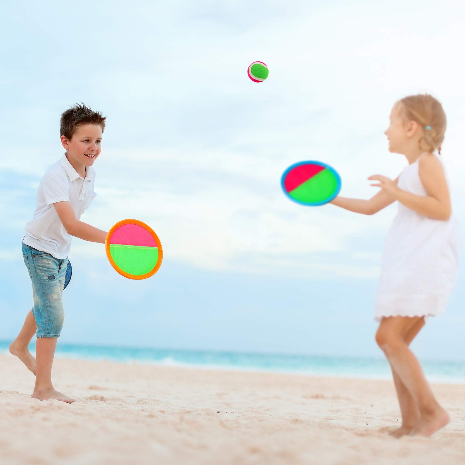 Toss and Catch Ball Game Set for Kids Outdoor Toys Yard Beach Pool Games