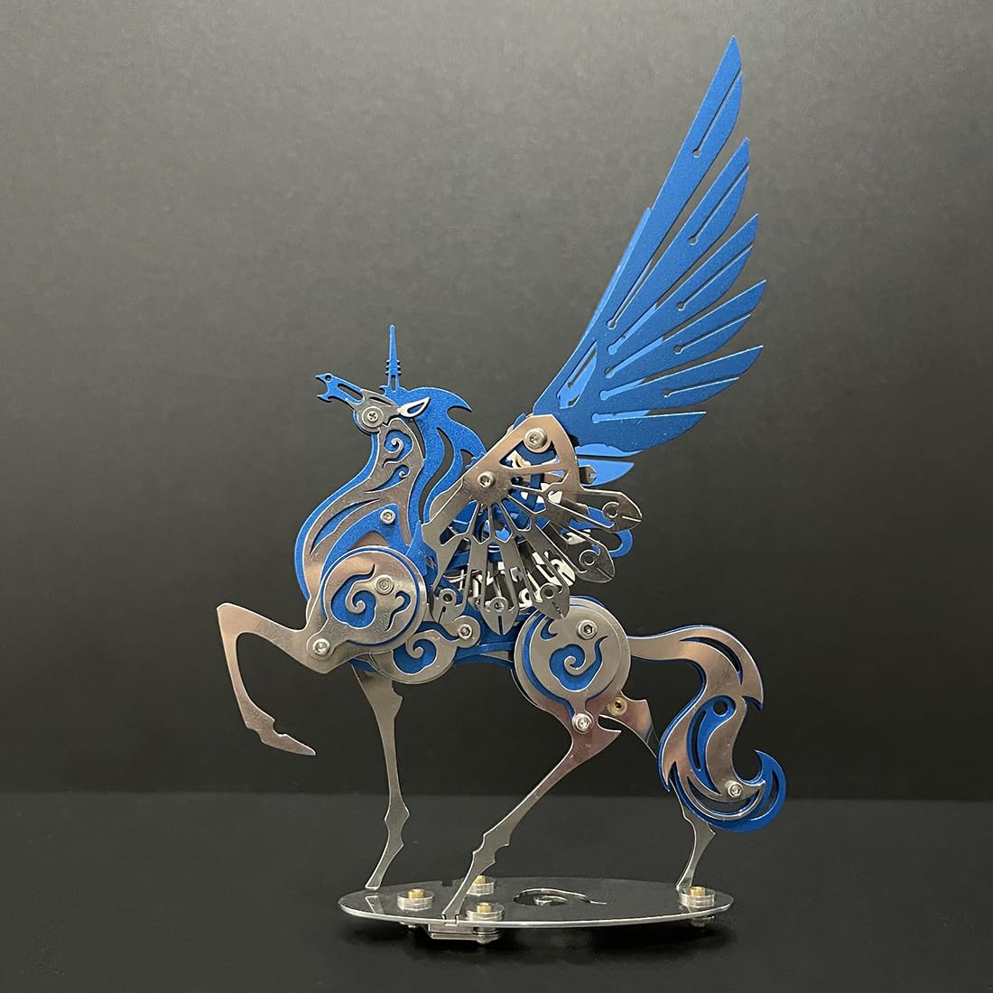 StrucToys Mechanical Flyhorse Model, 3D Metal Puzzle for Adult, 121+pcs Assemble Model Kit, Desk Bookshelf Decoration for Puzzle Handicraft