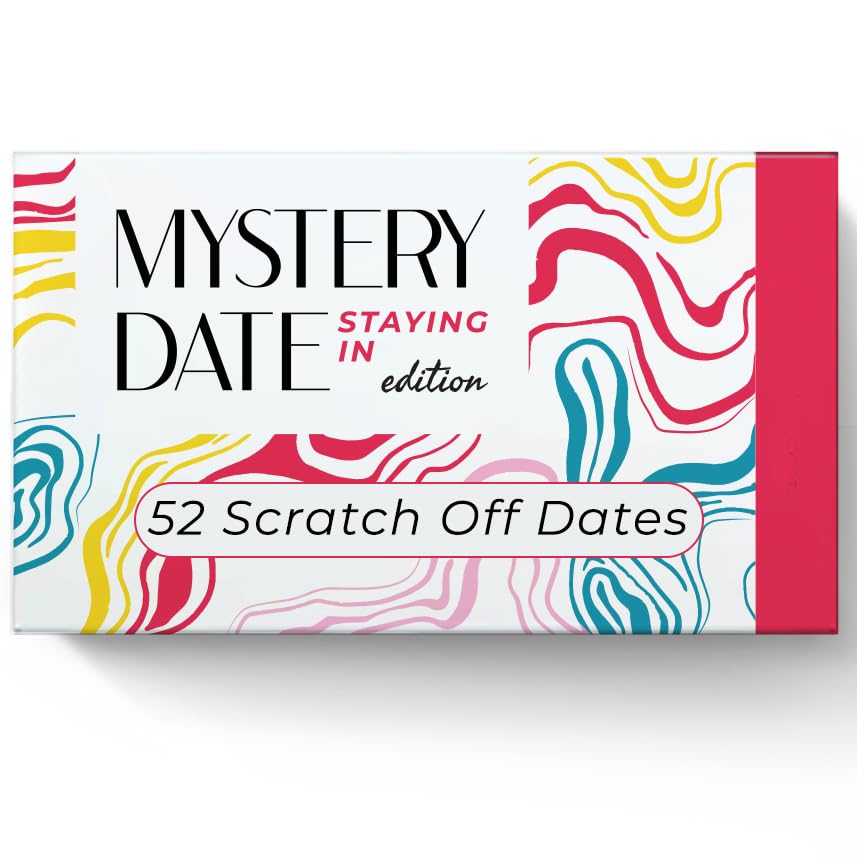 da Vinci's Room Mystery Date 52 at-Home Date Night Ideas Scratch Off Card and 52 Conversation Starters (Staying in Edition) - Unique Couples Gift