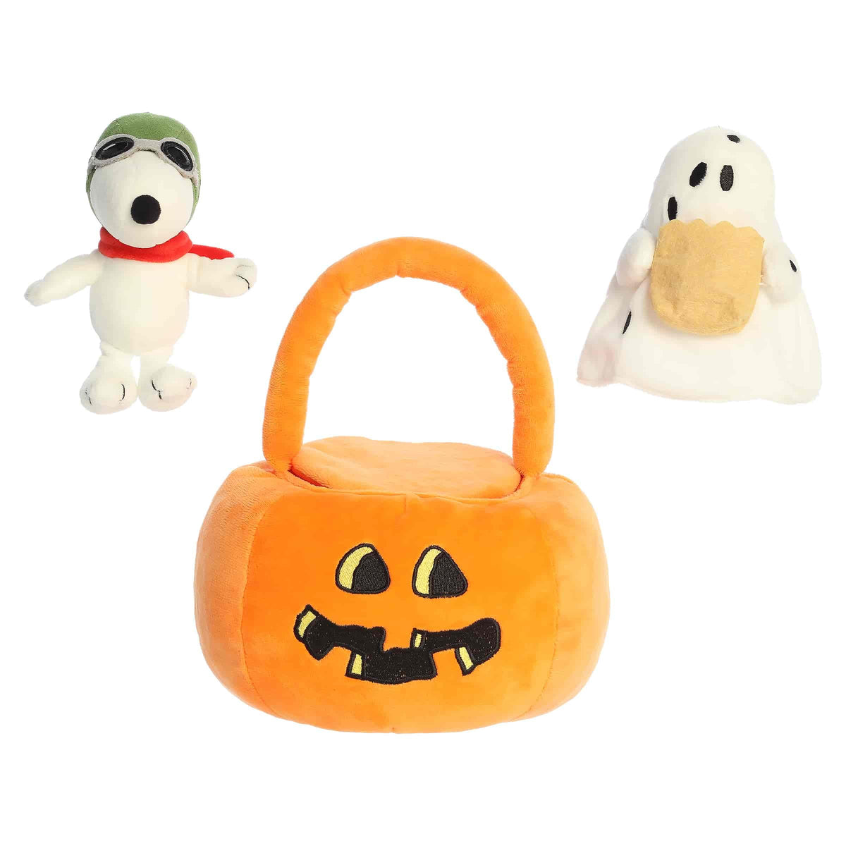 Aurora Peanuts 8" Peanuts Pumpkin Tote Spooky Plush