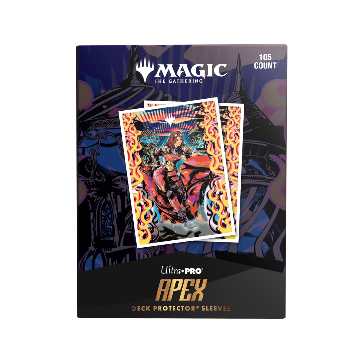 Ultra PRO - Aetherdrift Chandra, Spark Hunter 105ct APEX™ Deck Protector Sleeves for Magic: The Gathering, Sports Cards, MTG, D&D Cards, Sized to Fit