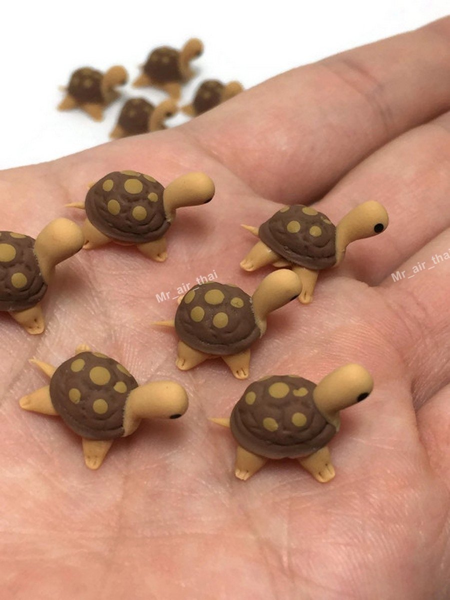 Mr_air_thai_Miniature Lot of 12 Miniature Turtle Fairy Garden Supplies Animal Figurine Furniture Dollhouse DIY GD#003