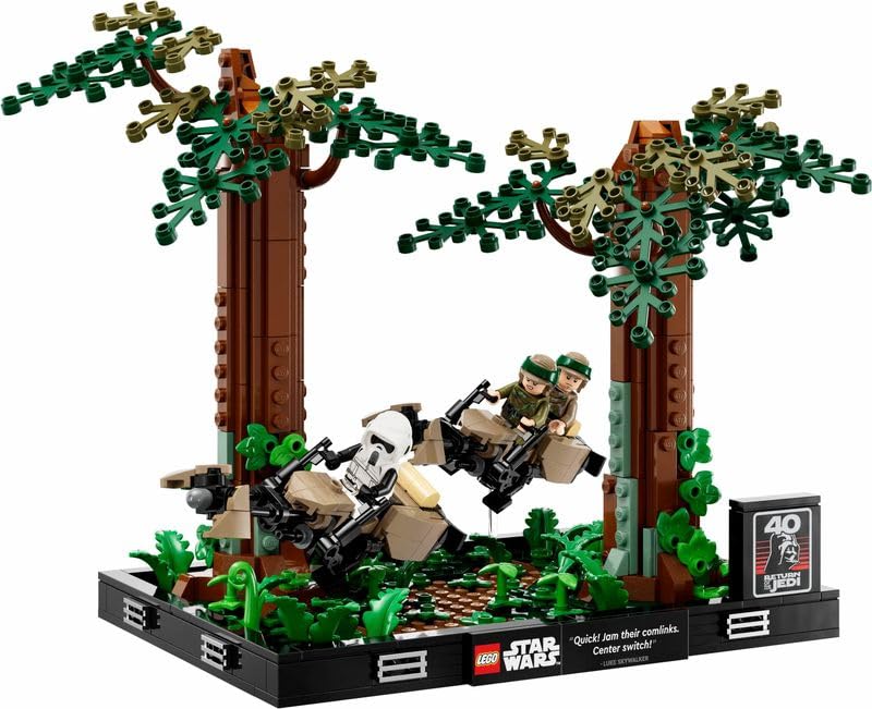 LEGO Star Wars Endor Speeder Chase Diorama 75353 Home Décor Building Set for Adults, Classic Collectible with Luke Skywalker and Princess Leia