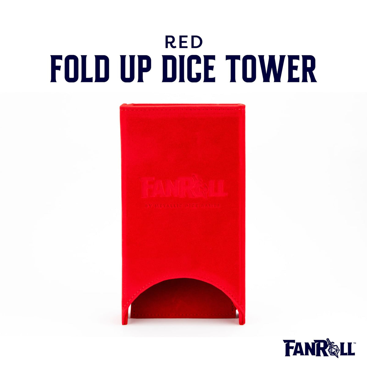 FanRoll Fold Up Dice Tower: Red, Role Playing Game Dice Accessories for Dungeons and Dragons
