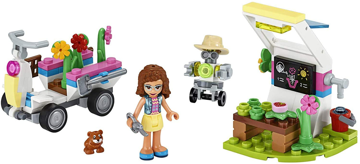 LEGO Friends Olivia’s Flower Garden 41425 Building Toy for Kids; This Play Garden Comes with 2 Buildable Figures, Friends Olivia and Zobo, for Hours
