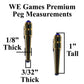WE Games Brass Cribbage Pegs with Austrian Crystals - Set of 3 - Siam Red