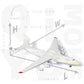 QIYUMOKE 1/400 Antonov AN-225 Mriya Diecast Airplane Model with Stand, Metal Transport Cargo Plane Model for Adult Aviation Enthusiasts Collection