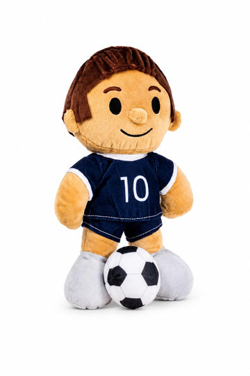 Olivia Martini Soccer Plush Toy for Kids, 10 Inch Soft Player Stuffed Animal, Cute Doll Plushie, Room Decor for Boys & Girls, Gift for Soccer Players