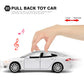 gidoyi Toy Car Model S Alloy Model Cars Pull Back Vehicles 1/32 Scale Car Toys for Toddlers Kids (White)