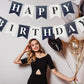 Soccer Black White Happy Birthday Banner, Football Birthday Banner for Boys Girls Birthday Party Decorations, Swallowtail Flag Happy Birthday Bunting