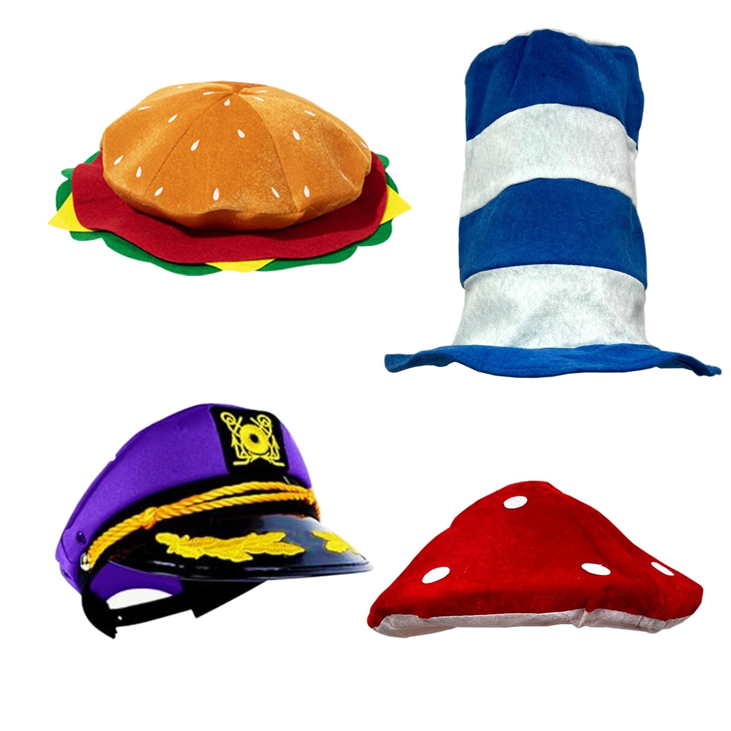 POPCIEL 12 Assorted Funny Hats Crazy Party Hat Photo Booth Props for Adult