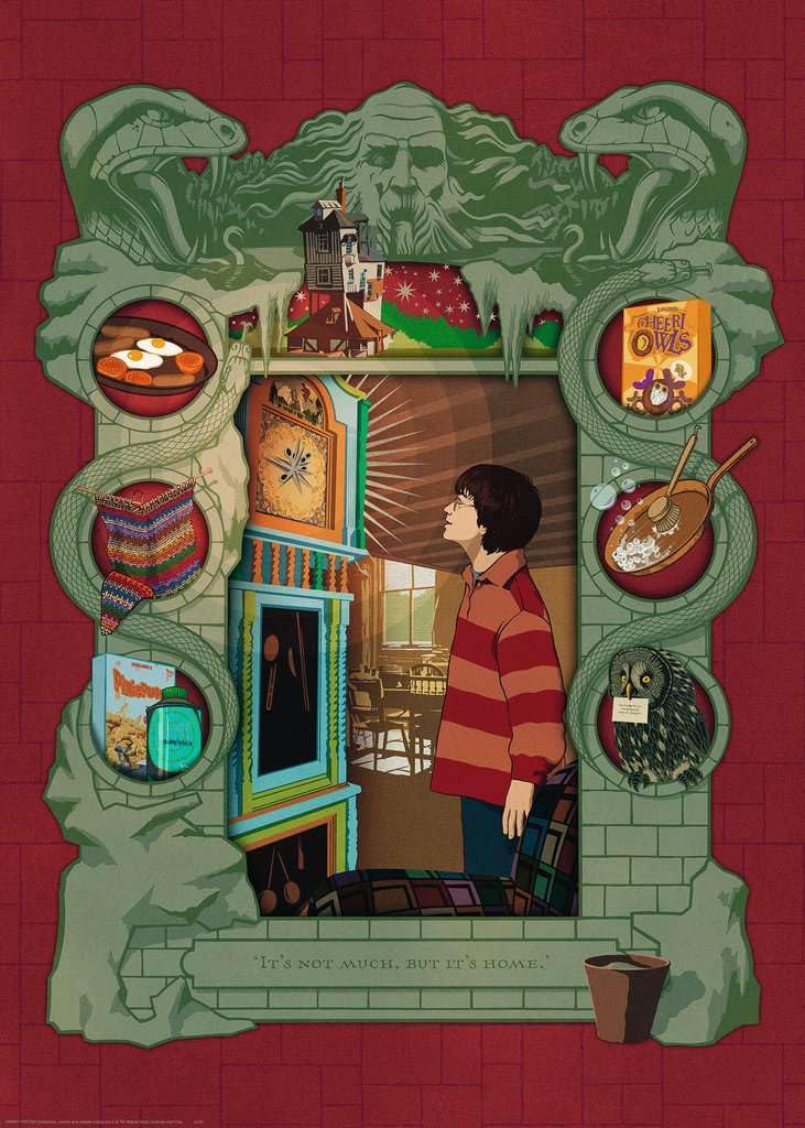 Ravensburger Harry Potter at Home with the Weasly Family 1000 Piece Jigsaw Puzzle for Adults and Kids Age 12 Years Up