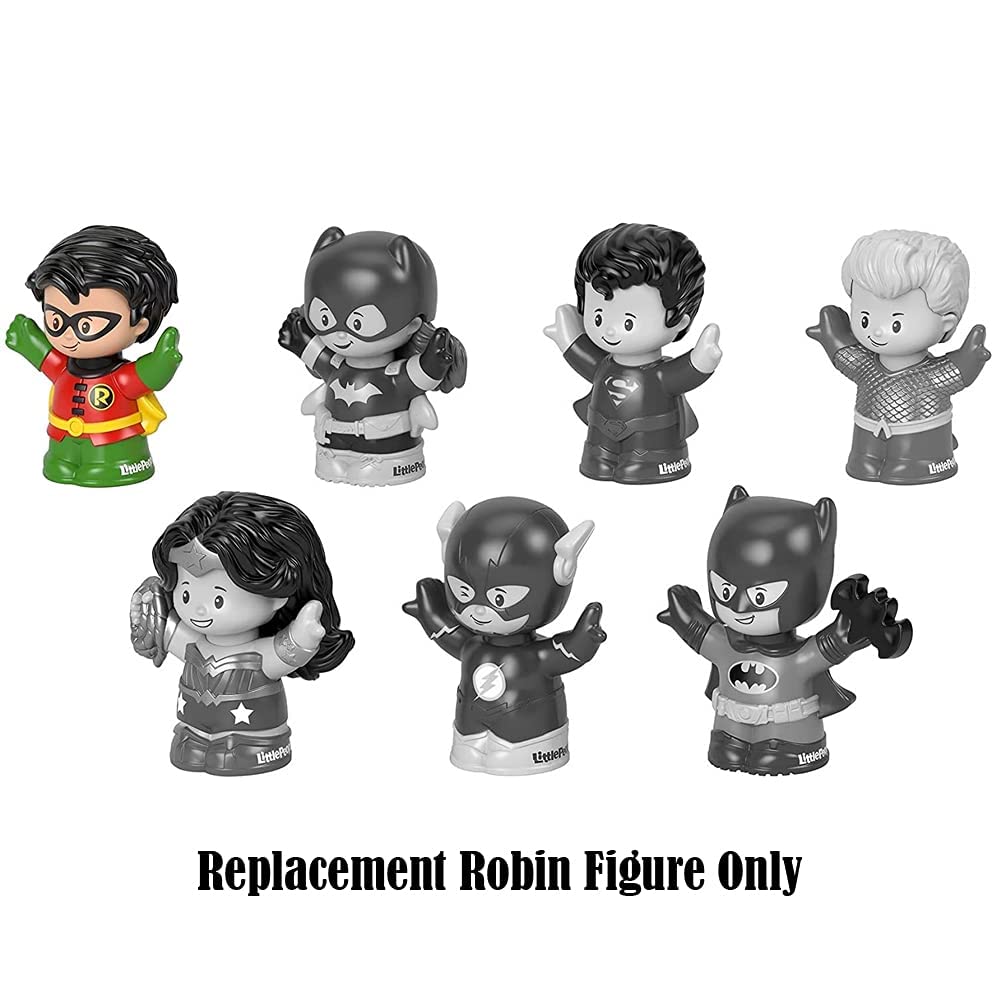 Fisher-Price Replacement Part Little People Figure Pack GMJ14 - Inspired by DC Super-Friends Playset - Replacement Robin Figure