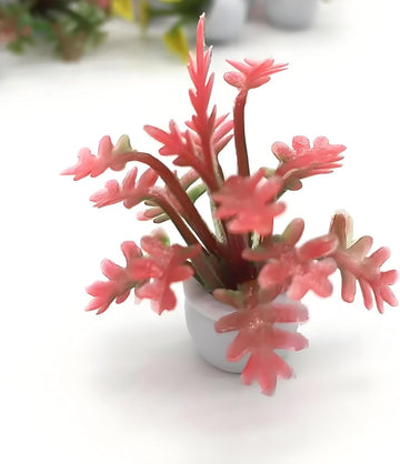 Miniature Potted Plants, Tiny Greenery Decoration for Dollhouse for Miniature Party Favors for Indoor Landscape Decor