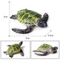 BLAPNK 2 Pcs Realistic Ocean Turtle Model Toys, Simulated Sea Life Turtle Animals Figurine Collection Playset Sea Creature Science Educational Props
