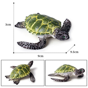 BLAPNK 2 Pcs Realistic Ocean Turtle Model Toys, Simulated Sea Life Turtle Animals Figurine Collection Playset Sea Creature Science Educational Props