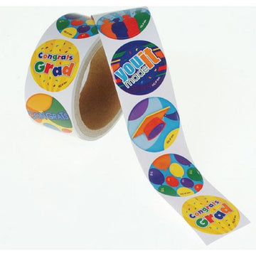 Lot Of 100 Assorted Graduation Theme Stickers