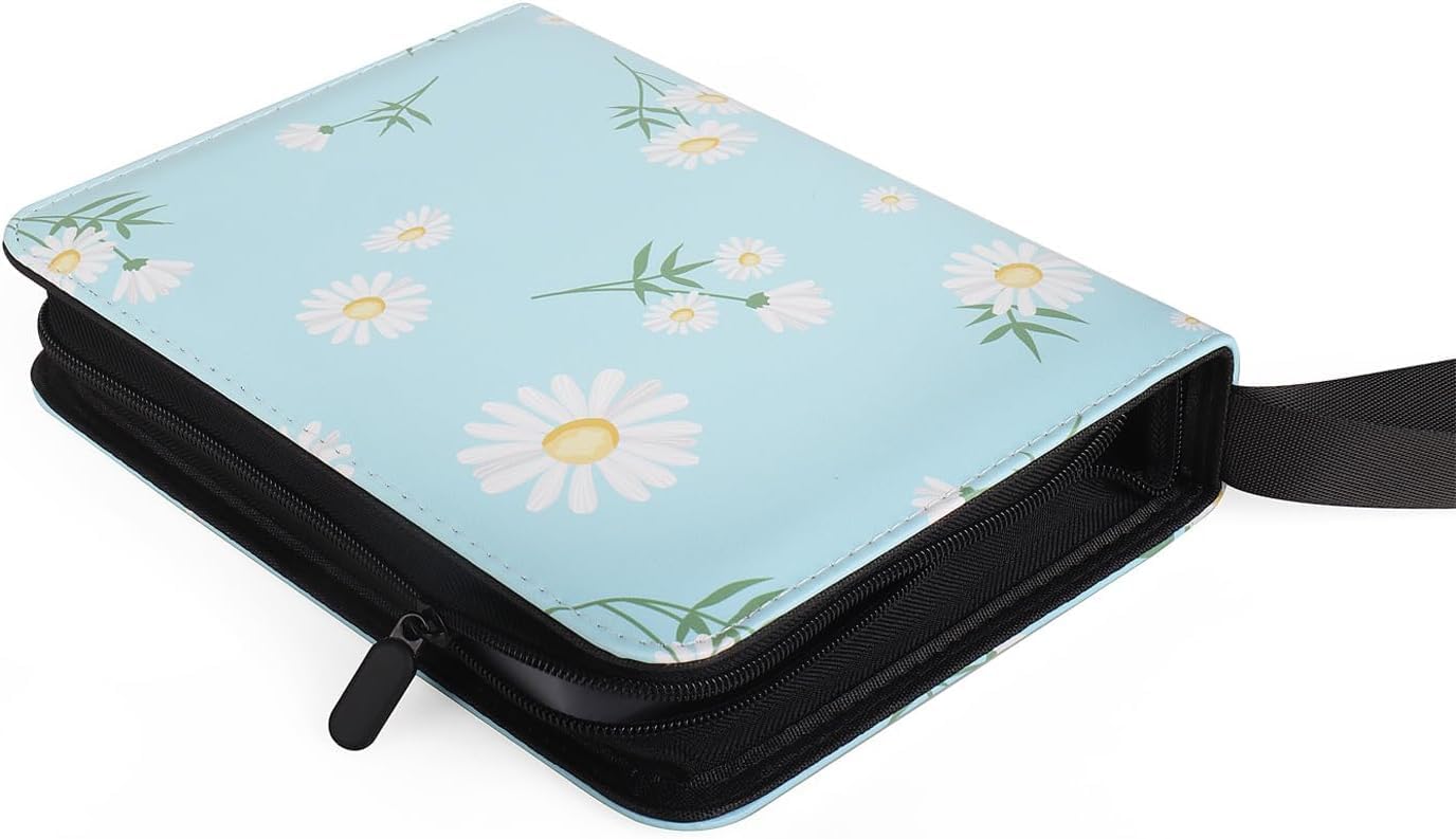 Trading Card Binder 400 Pockets, 50 Pages 4 Pocket Premium Card Album Folder with 50 Double-Sided Removable Sleeves, Zipper Carrying Card Storage Case