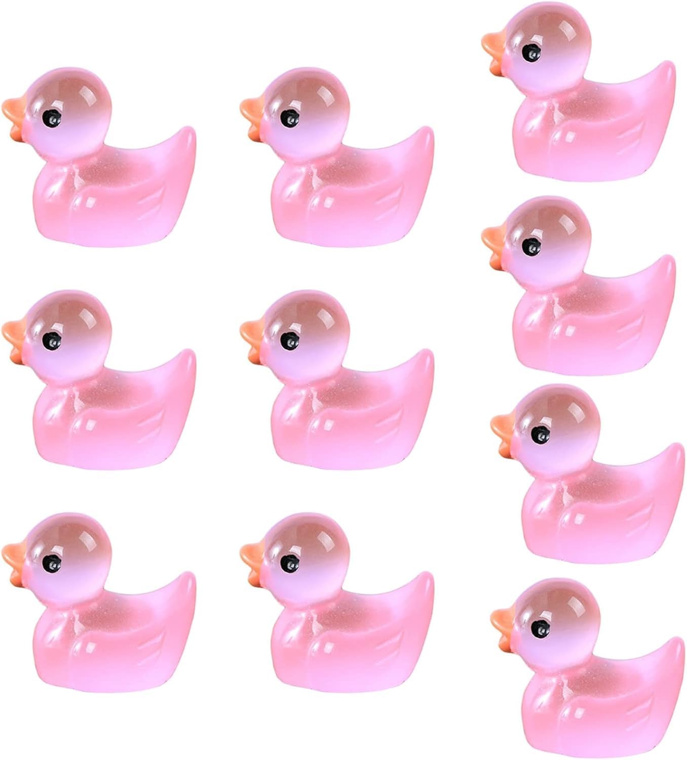 PurYupearl 10Pcs Miniature Animal Figures, Miniature Duck Tiny Animal Figurine Mini Ornament Kits for Present for Home Decoration?Dollhouse