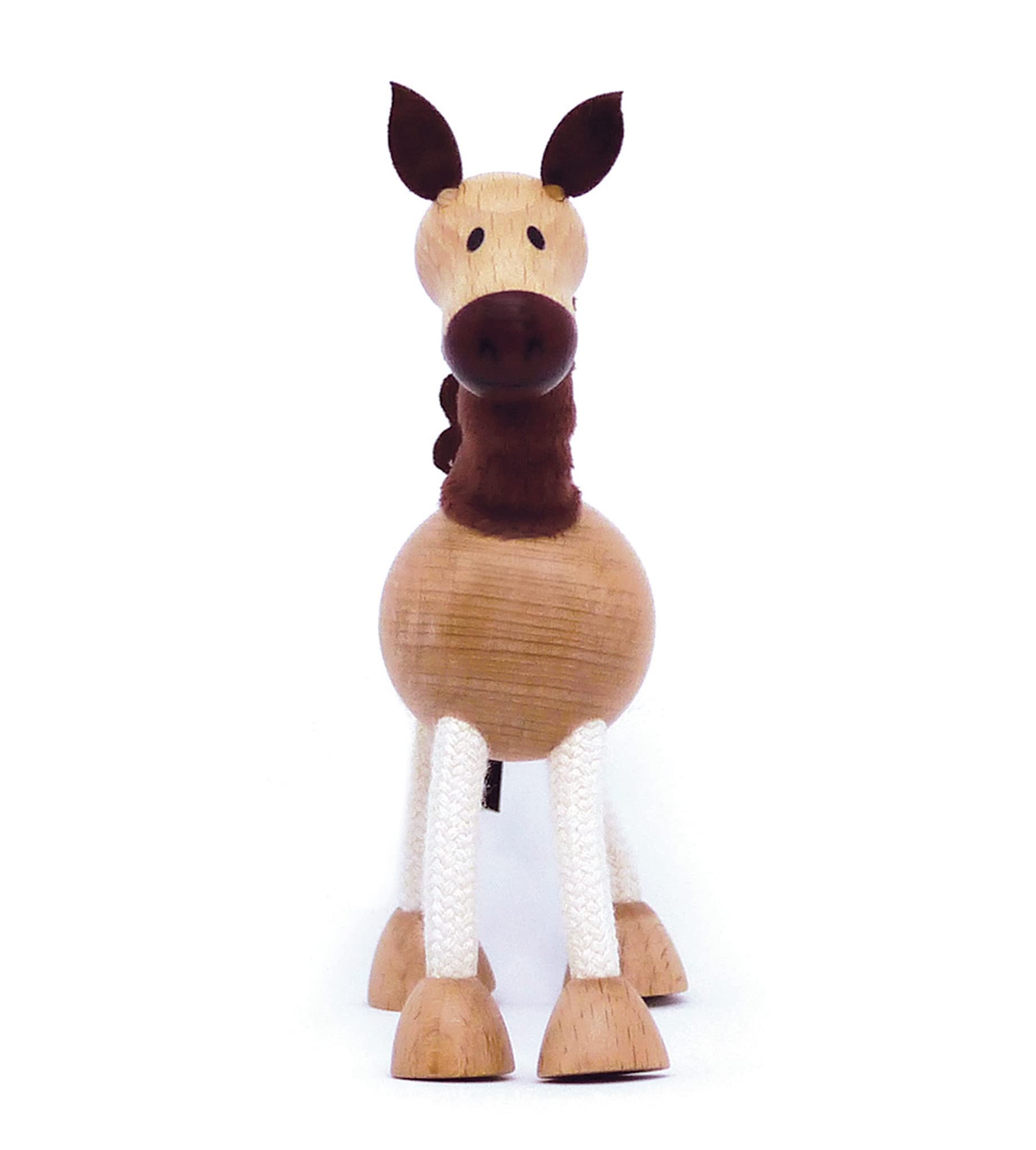 Horse Wooden Animal Toys for Toddler, Fun and Posable Wood Farm Animal Toys, Early Education Boys and Girls