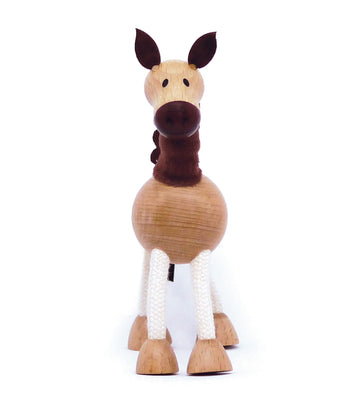 Horse Wooden Animal Toys for Toddler, Fun and Posable Wood Farm Animal Toys, Early Education Boys and Girls