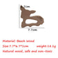 Alenybeby 10pcs Natural Wooden Sika deer Montessori Toy Pendant Pure Natural Beech Wood Animal Shape Handmade Home Decoration Accessory (Sika deer