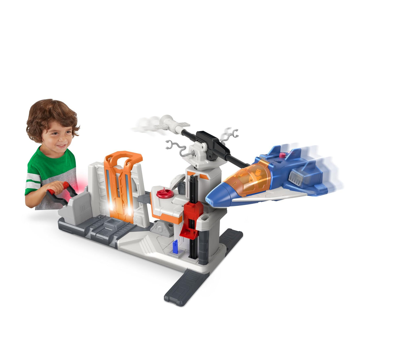Disney and Pixar Lightyear Playset, Imaginext Lift & Launch Star Command with Buzz Lightyear Figure, Lights & Sounds for Ages 3-8 Years
