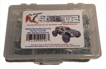 RCR046 - Redcat Racing Blackout XTE RTR/Pro Stainless Steel Screw Kit