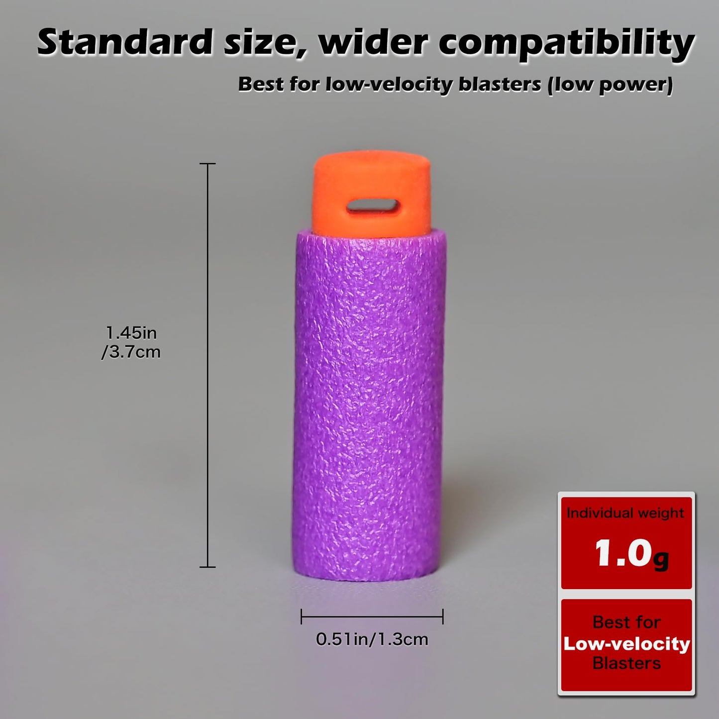 Lififun 200pcs Half-Length Soft Darts Compatible with Dart Zone, Adventure, Nerf, Worker - for Foam Dart Blasters & Toy Guns Tips 14+ (Purple)