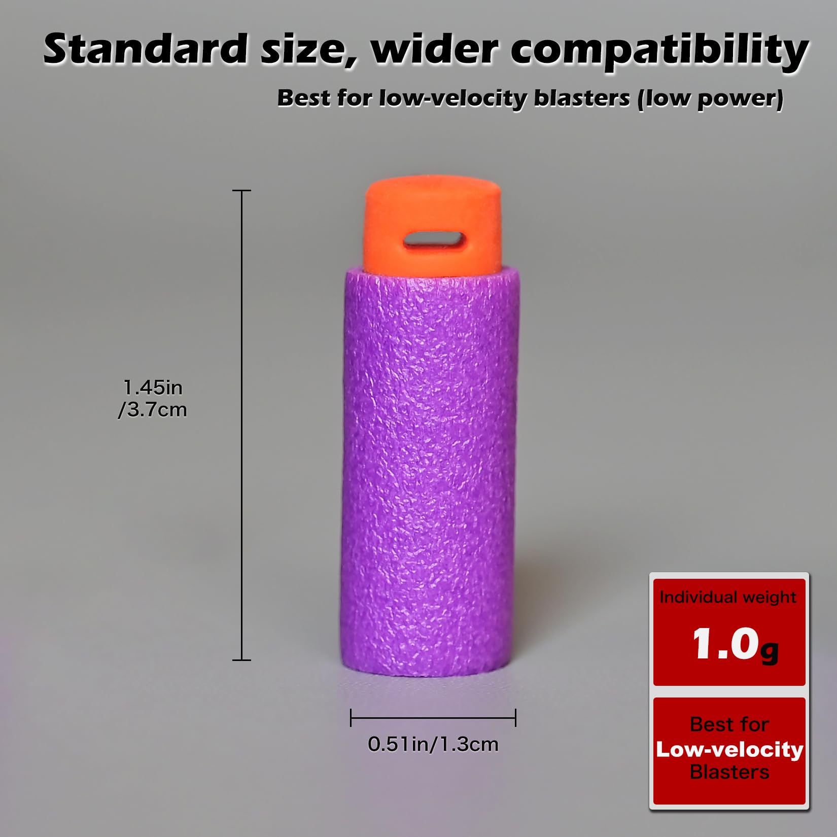 Lififun 200pcs Half-Length Soft Darts Compatible with Dart Zone, Adventure, Nerf, Worker - for Foam Dart Blasters & Toy Guns Tips 14+ (Purple)