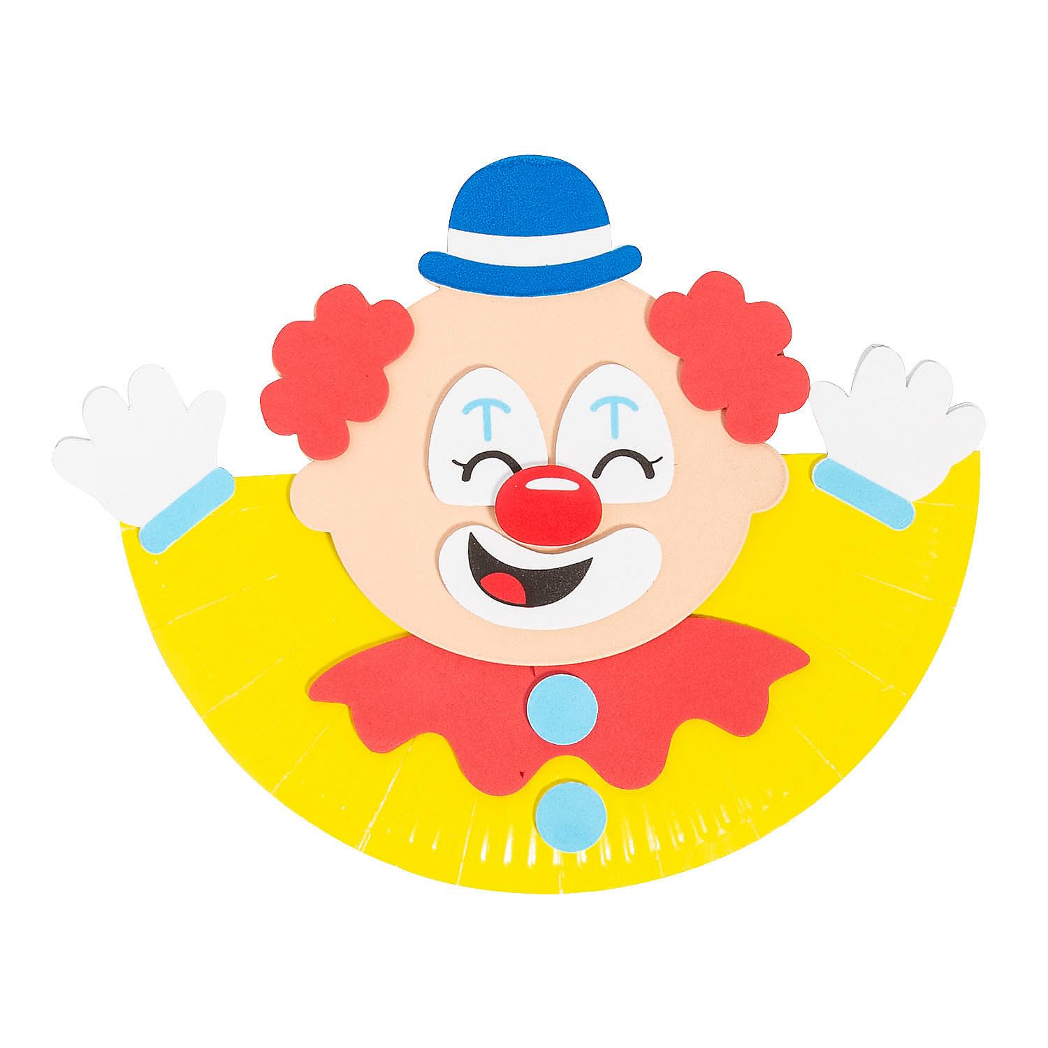 Fun Express Paper Plate Clown Rocker Craft Kit - Makes 12