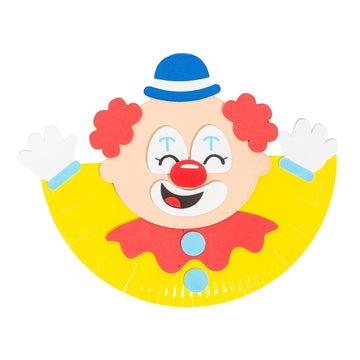 Fun Express Paper Plate Clown Rocker Craft Kit - Makes 12