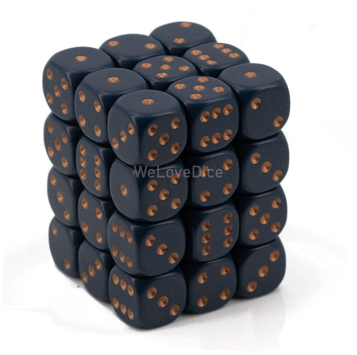 DND Dice Set-Chessex D&D Dice-12mm Opaque Dusty Blue and Copper Plastic Polyhedral Dice Set-Dungeons and Dragons Dice Includes 36 Dice - D6, Various