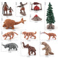 BLAPNK Realistic Prehistoric Animal and Primitive Figurines Moodel Toy 12 Pcs Ancient Smilodon Mammoth Human Figures Collection Playset Educational