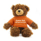 Plushland Chocolate Brandon Teddy Bear 12 Inch, Stuffed Animal Personalized Gift - Custom Text on - Great Present for Mothers Day, Valentine Day