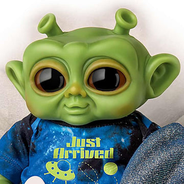 The Ashton-Drake Galleries Alien Baby Doll with TrueTouch Silicone, Glow-in-Dark Outfit, Weighted Body