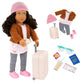 Our Generation Doll OG Deluxe - Lisandra The Traveler - 18 Inch Travel Doll with Rolling Luggage