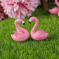 Dong Huang 10Pcs Mini Flamingo Miniature Figurines, Cute Flamingo Cake Decorations Easter Cupcake Toppers, Fairy Garden Miniature Moss Landscape DIY