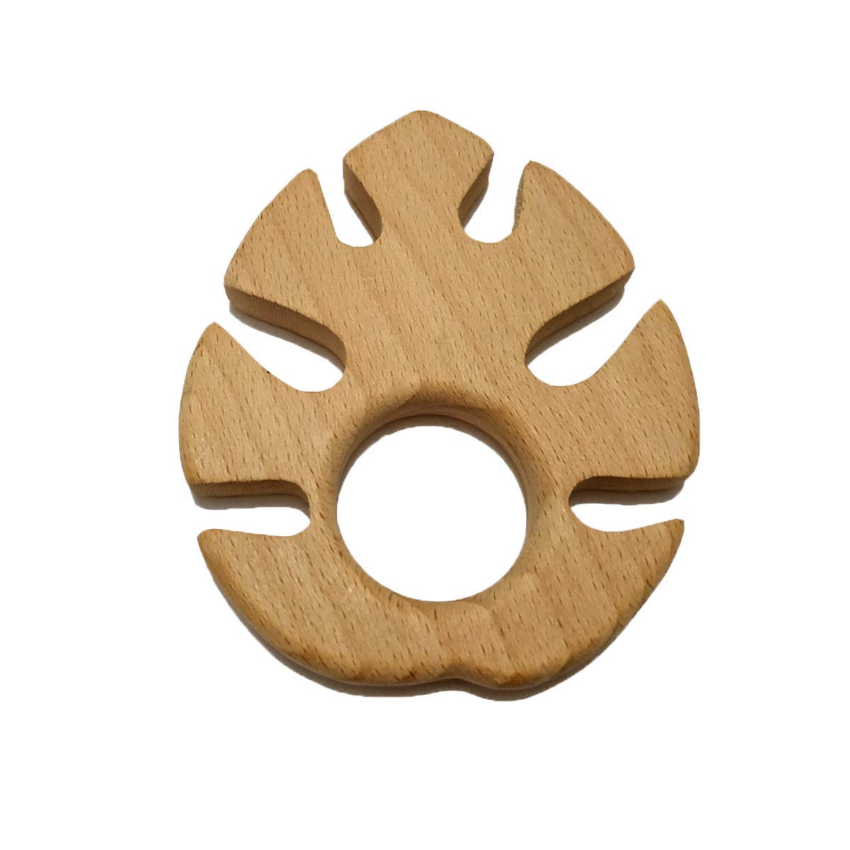 10pcs Beech Wooden Leaf Montessori Toys Home Decorations Wood Cartoon Animal Craft for Painting Party Photography Tabletop Adorns (Banana Leaf 10pcs)