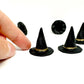 1/12 Scale Black Witch Hats for Dollhouse Miniatures, Halloween Décor, Cupcake Decorations 5Pcs
