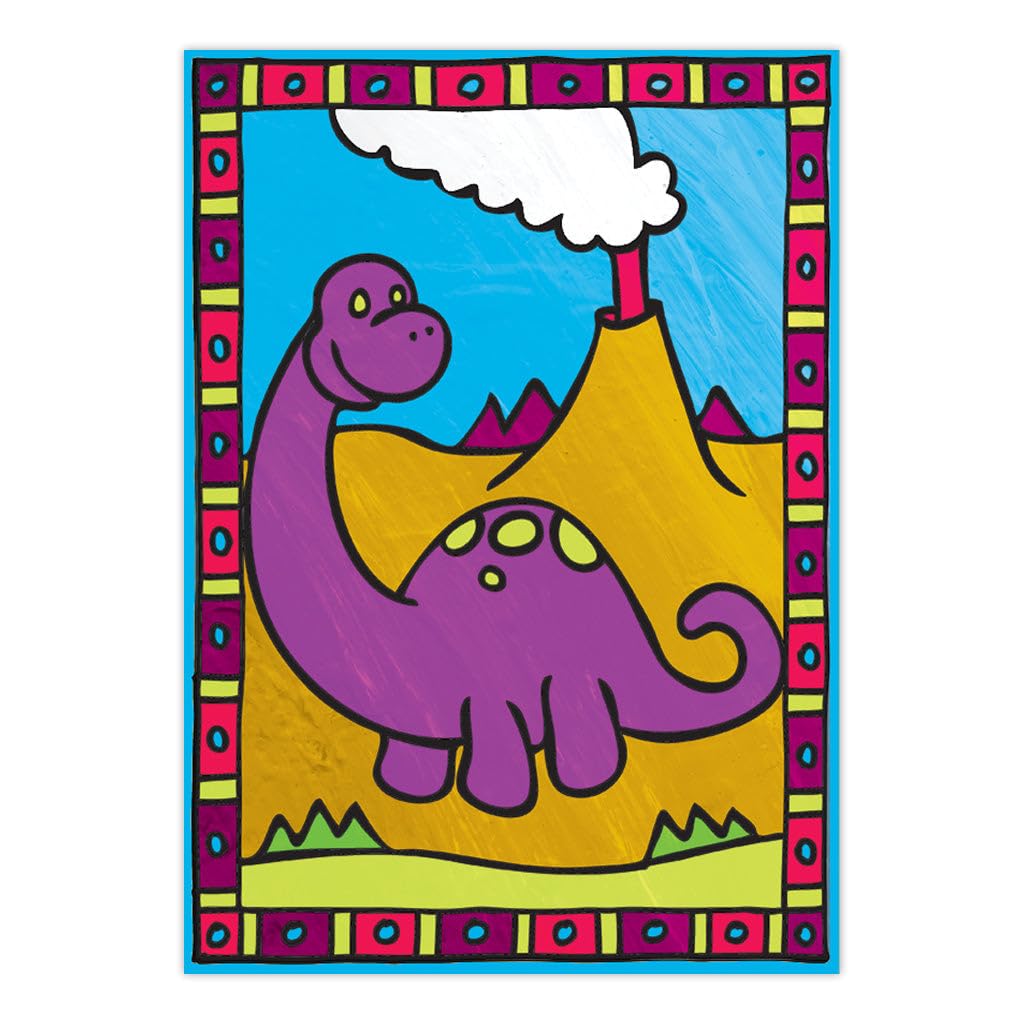 Royal Brush My First Paint By Number Kit 8.75"X11.375" 2/Pkg, Dinosaurs & Volcano