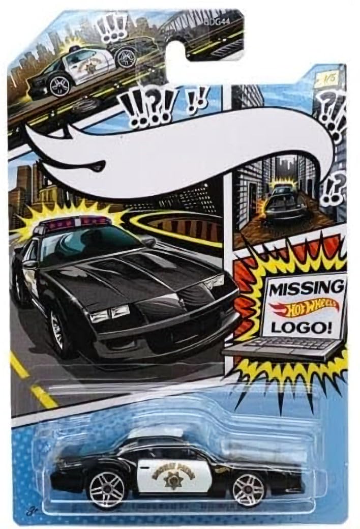 Hot Wheels Police Pursuit Comic Missing Logo Art Variant - Complete 5?Pack Bundle (2020 Edition) | Collectible 1:64 Die?Cast Police Cars