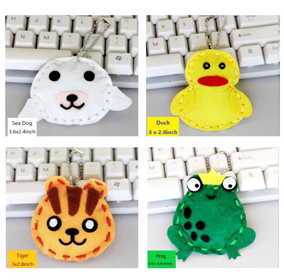 Adam Victor Kids DIY- First Sewing Kit for Kids, Learn to Sew DIY Craft Kits, Lovely Animals Style- Frog, Owl, Fox, Cat, Rabbit, Dog, Duck, Elk