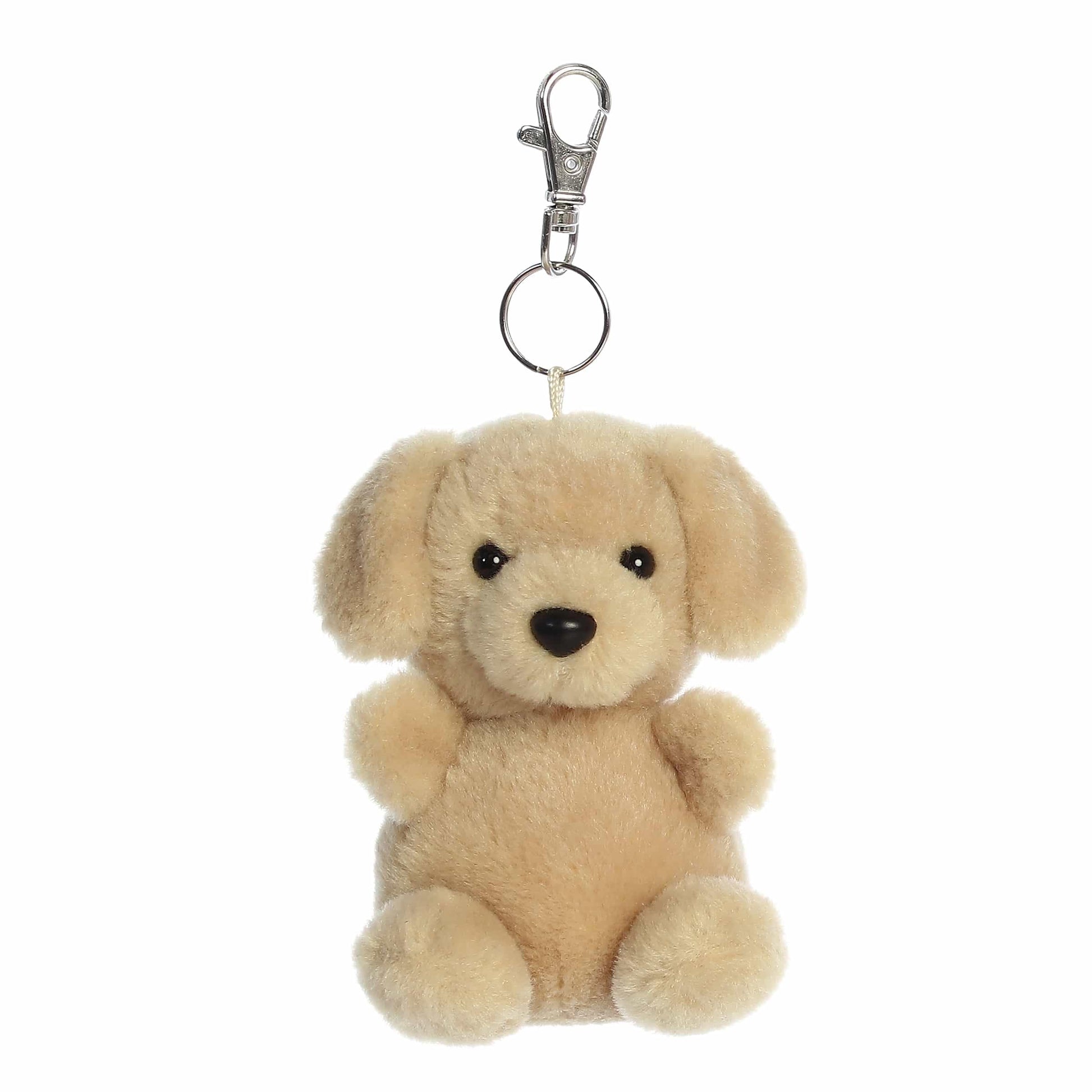 Aurora® Adorable Palm Pals™ Sunny Lab™ Clip-On- Fun Collectible Plush for Kids and Adult Collectors - Perfect for Backpacks and Birthday Gifts - Brown