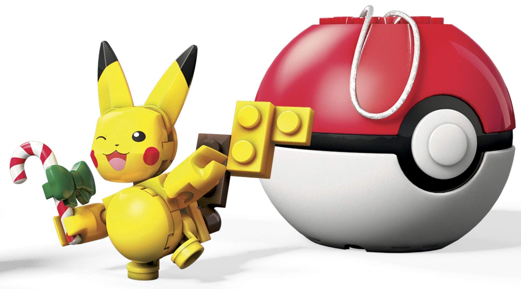 Mega Construx Pokemon Candy Cane Pikachu Building Set