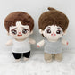 niannyyhouse 20cm Plush Doll Clothes Solid Color Vest Sleeveless T-Shirt Doll Dress Up (Beige+Pink, 20cm)