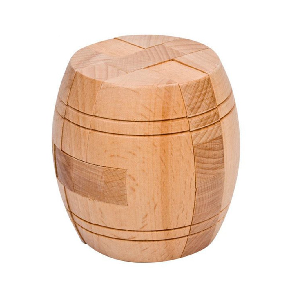 Ahyuan Handmade Powder Barrel Wooden Puzzles for Adults an Interlocking 3D Brain Teaser Puzzles for Adults Hidden Passage Works on a Classic